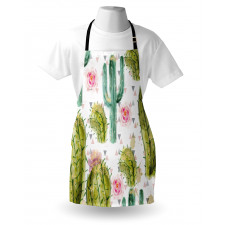 Watercolor Exotic Cactus Apron