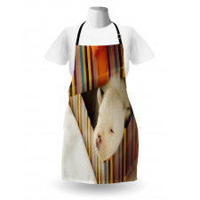 Newborn Dog in Gift Box Photo Apron