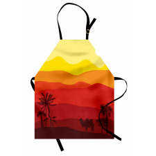 Dessert Scene Camel Trees Apron