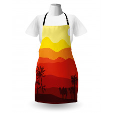 Dessert Scene Camel Trees Apron