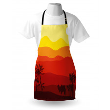 Dessert Scene Camel Trees Apron