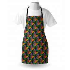 Tropical Leaf Jungle Flowers Apron