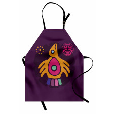 Symbolic Bird and Stamp Art Apron