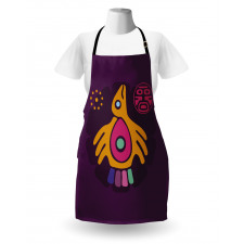 Symbolic Bird and Stamp Art Apron