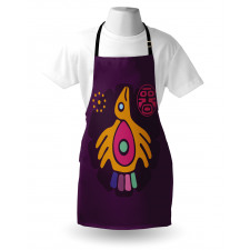 Symbolic Bird and Stamp Art Apron