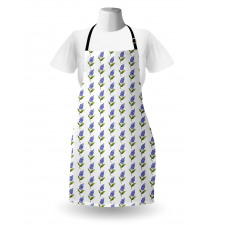 Watercolor Lilac Pattern Apron