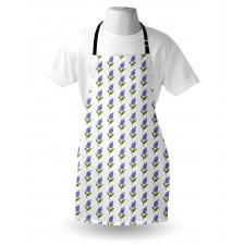 Watercolor Lilac Pattern Apron