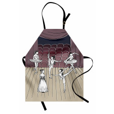 Ballerinas Stage Sketch Apron