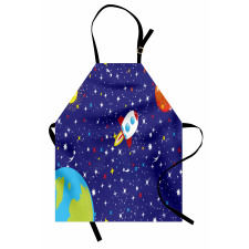 Starry Rocket Planets Apron