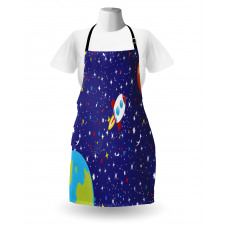 Starry Rocket Planets Apron