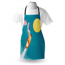 Astronaut Flying to the Moon Apron