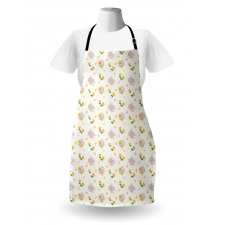 Cosmee and Zinnia Flowers Apron