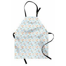 Fall Leaves Mushrooms Apron