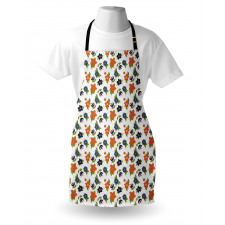 Abstract Flowers Leaves Apron