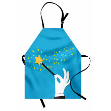 Magician Wand Spreading Stars Apron