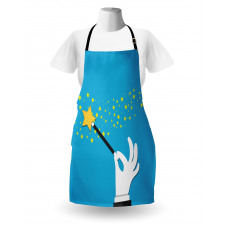 Magician Wand Spreading Stars Apron