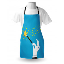 Magician Wand Spreading Stars Apron