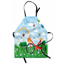 Spring Landscape with Bike Apron