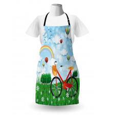 Spring Landscape with Bike Apron