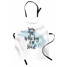 Romantic Words Brushstrokes Apron