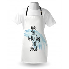 Romantic Words Brushstrokes Apron