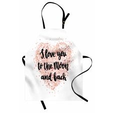 Love Words on Dotwork Heart Apron