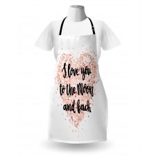 Love Words on Dotwork Heart Apron