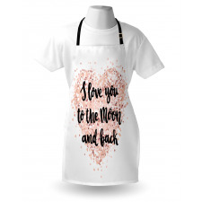 Love Words on Dotwork Heart Apron