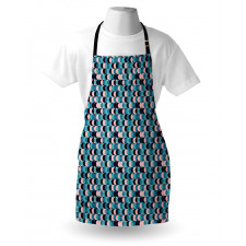 Grunge Half Rounds Motif Apron