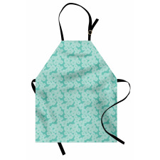 Monochrome Flower Petals Art Apron