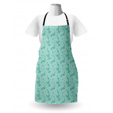 Monochrome Flower Petals Art Apron