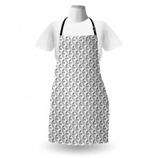 Monochromatic Feathers Art Apron