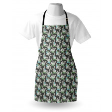 Abstract Flowers and Leaves Apron
