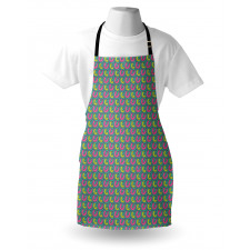 Retro Overlap Motif Apron