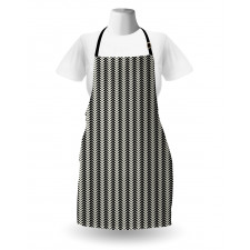 Abstract Quirky Zigzag Model Apron