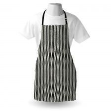 Abstract Quirky Zigzag Model Apron