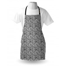 Hair Like Curlicue Waves Apron