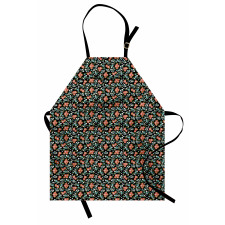 Flowers Bloom on Dark Apron