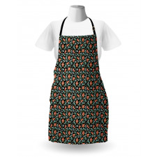 Flowers Bloom on Dark Apron