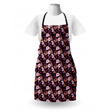 Vintage Exotic Flowers Apron