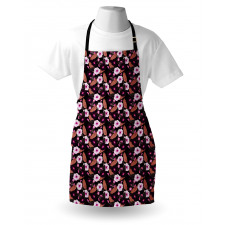 Vintage Exotic Flowers Apron