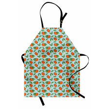 Mandarin Fruit and Leaves Apron