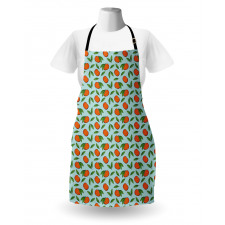 Mandarin Fruit and Leaves Apron