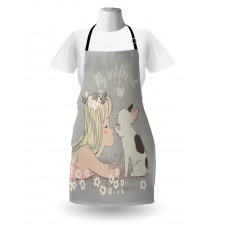 Girl Little Puppy Apron