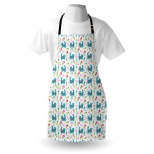 Folkloric Ornate Happy Cat Apron