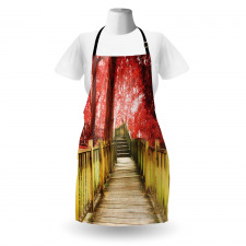 Autumn Farmhouse Woods Park Apron