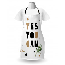 Encouraging Phrase Leaf Apron