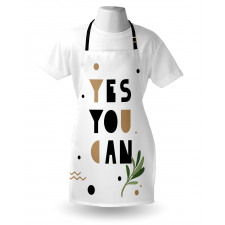 Encouraging Phrase Leaf Apron