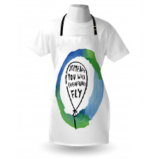 Watercolor Encouraging Text Apron