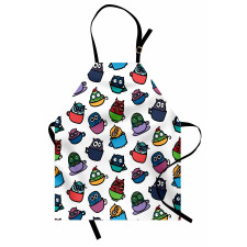 Funny Owl in Coffee Mug Apron